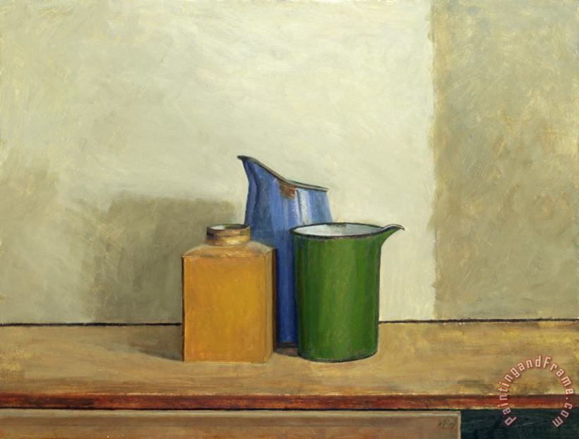 Three Tins Together painting - William Packer Three Tins Together Art Print