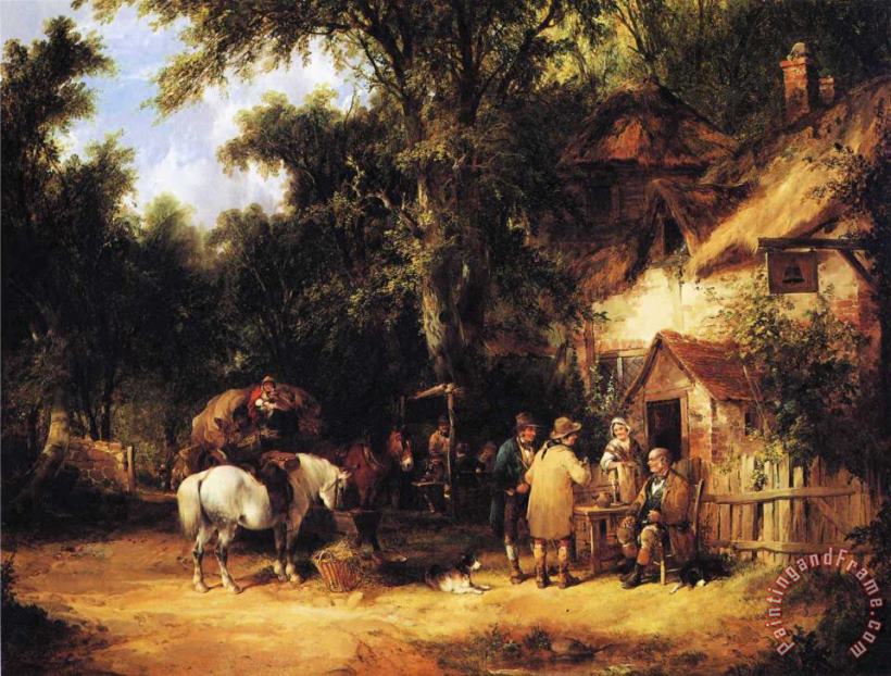 William Shayer, Snr At The Bell Inn, Cadnam, New Forest Art Painting