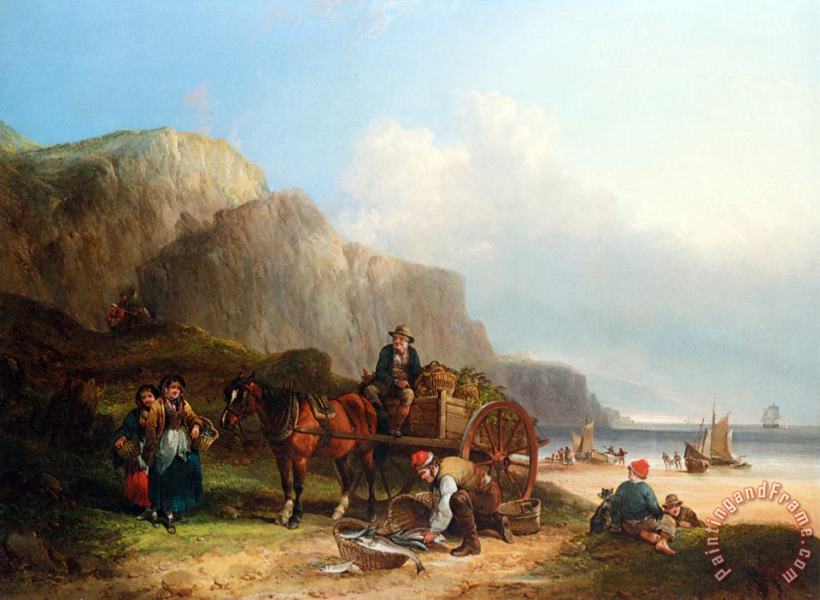 Scene in The Isle of Wight painting - William Shayer, Snr Scene in The Isle of Wight Art Print