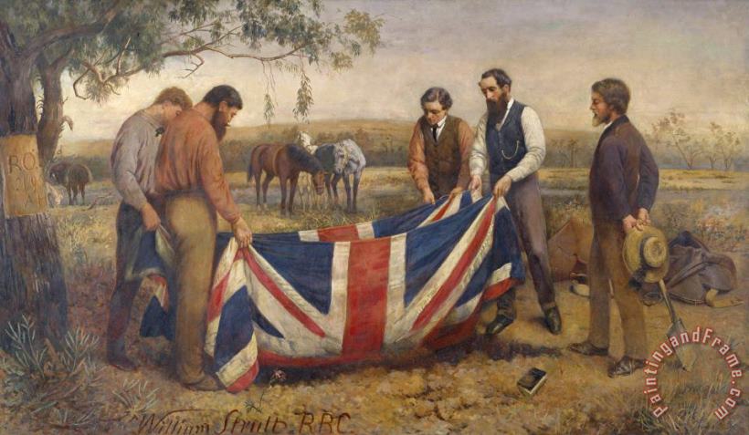 William Strutt The Burial of Burke Art Print