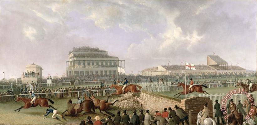 William Tasker The Liverpool and National Steeplechase at Aintree Art Painting