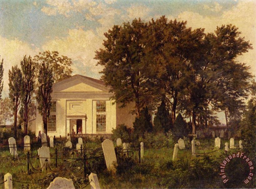 The Roxborough Baptist Church painting - William Trost Richards The Roxborough Baptist Church Art Print