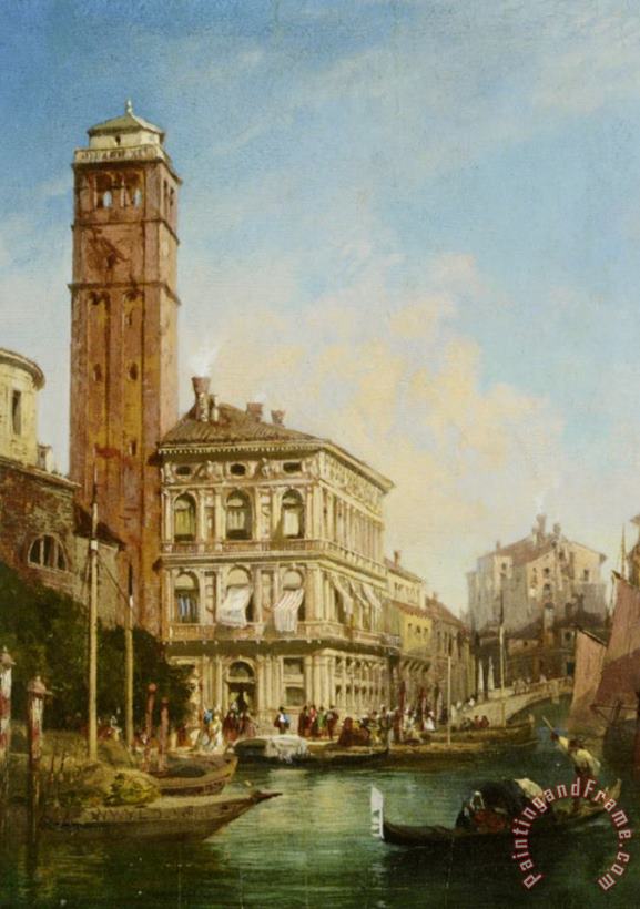San Geremia with The Palazzo Labia Venice painting - William Wilde San Geremia with The Palazzo Labia Venice Art Print