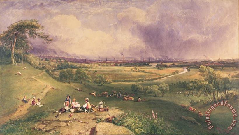 Manchester from the Cliff Higher Broughton painting - William Wyld Manchester from the Cliff Higher Broughton Art Print