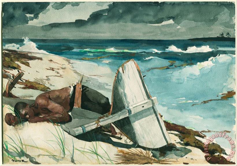 Winslow Homer After The Hurricane, Bahamas Art Painting