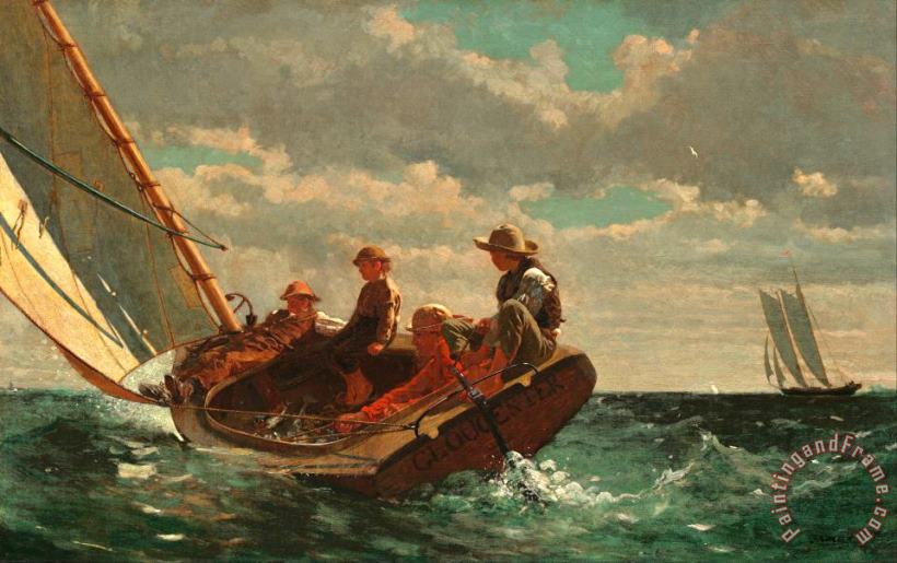 Breezing Up (a Fair Wind) painting - Winslow Homer Breezing Up (a Fair Wind) Art Print