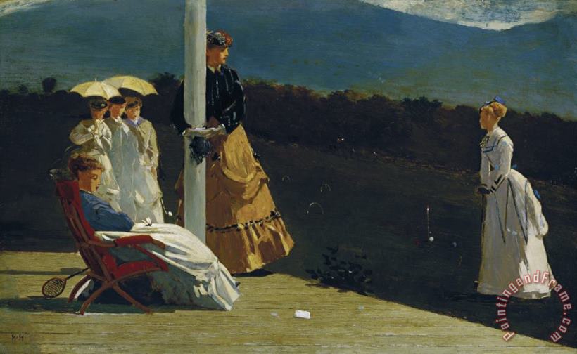 Winslow Homer Croquet Match Art Painting