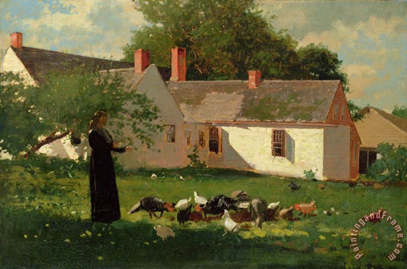Winslow Homer Farmyard Scene Art Painting