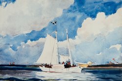 Winslow Homer Fishing Schooner in Nassau