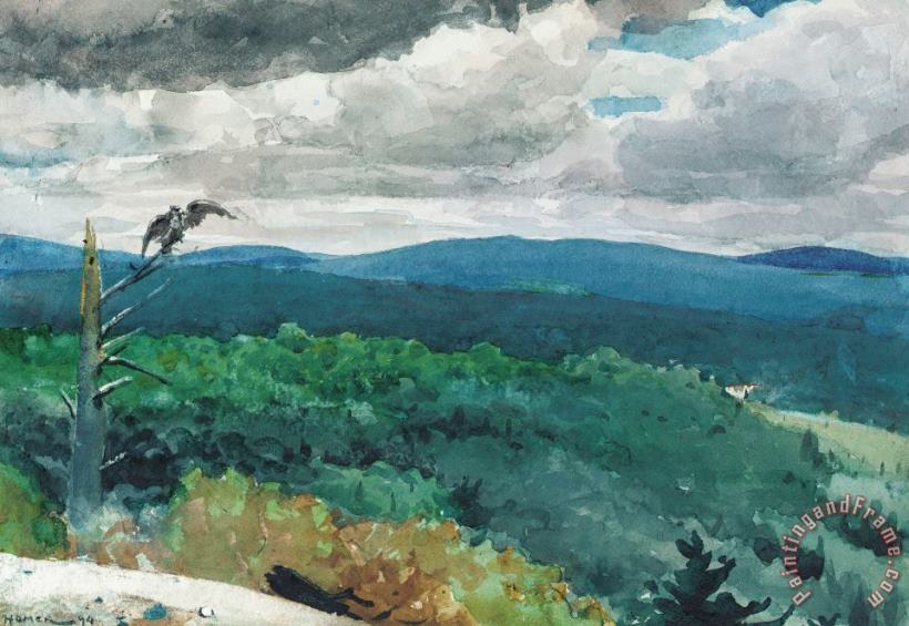 Winslow Homer Hilly Landscape Art Print