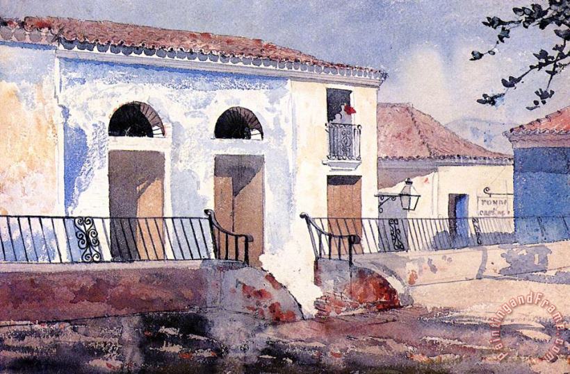 House in Santiago painting - Winslow Homer House in Santiago Art Print