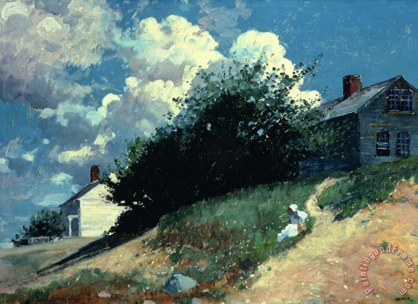 Winslow Homer Houses on a Hill Art Print