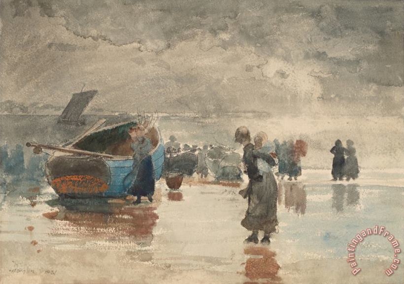 Winslow Homer On The Sands Art Painting