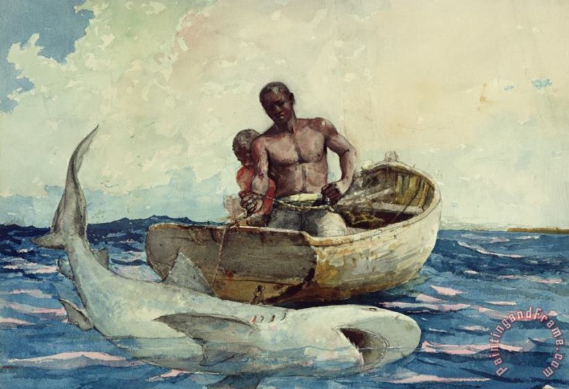 Shark Fishing painting - Winslow Homer Shark Fishing Art Print