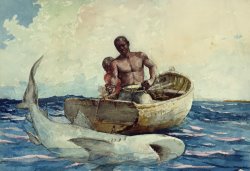 Winslow Homer Shark Fishing