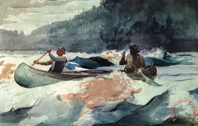 Shooting The Rapids painting - Winslow Homer Shooting The Rapids Art Print