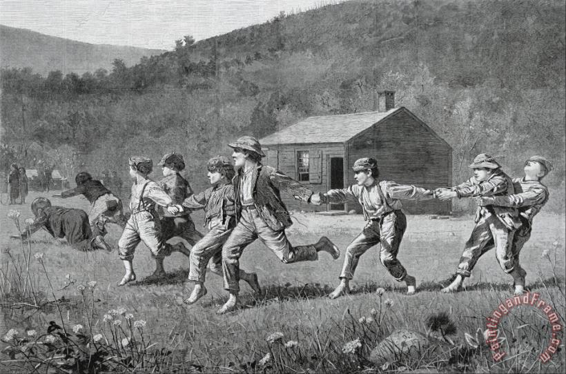 Winslow Homer Snap The Whip, From The Harper's Weekly, September 20, 1873 Art Print