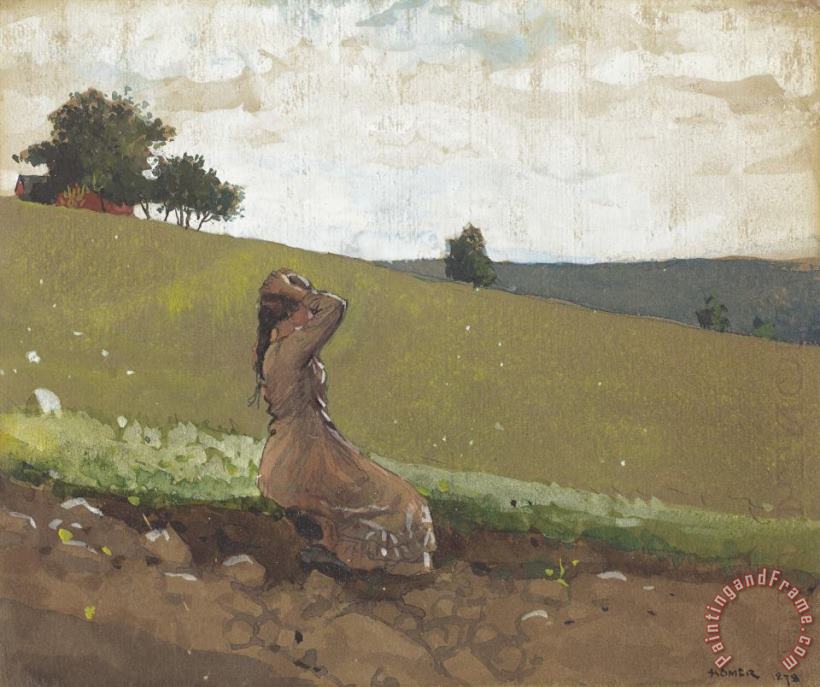 The Green Hill painting - Winslow Homer The Green Hill Art Print