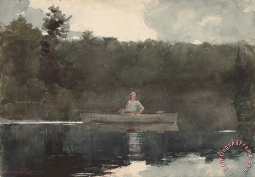 The Lone Fisherman painting - Winslow Homer The Lone Fisherman Art Print