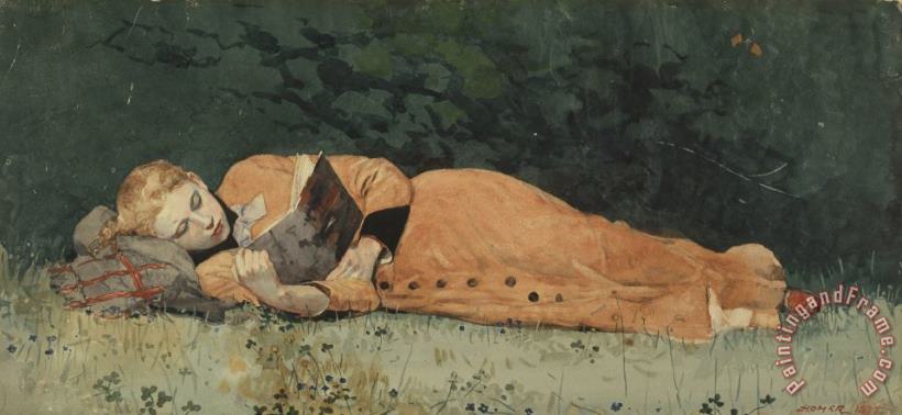 The New Novel painting - Winslow Homer The New Novel Art Print