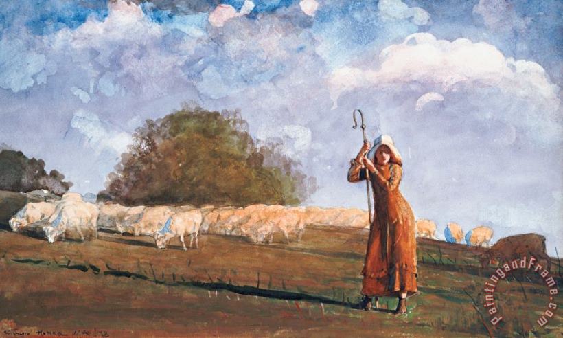 Winslow Homer The Young Shepherdess Art Print