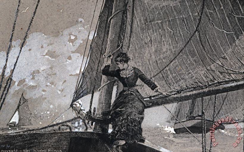 Winslow Homer Yachting Girl Art Print