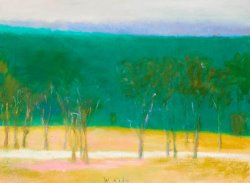 Wolf Kahn Violet Near The Horizon, 1995
