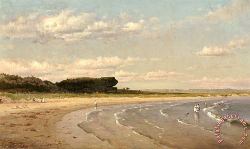 Second Beach, Newport painting - Worthington Whittredge Second Beach, Newport Art Print