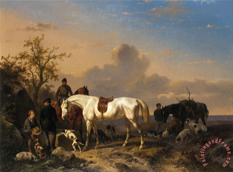 Wouter Verschuur The Stag Hunt Art Painting