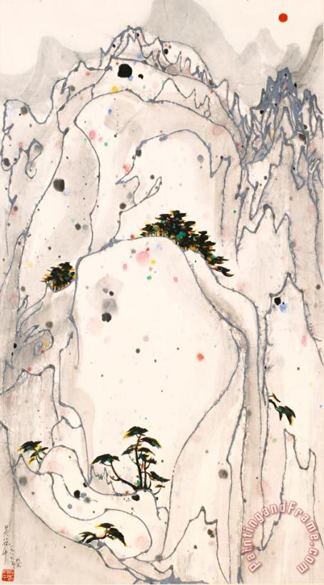 Wu Guanzhong Abstract Landscape, 1987 Art Print