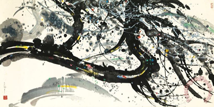 Abstraction painting - Wu Guanzhong Abstraction Art Print