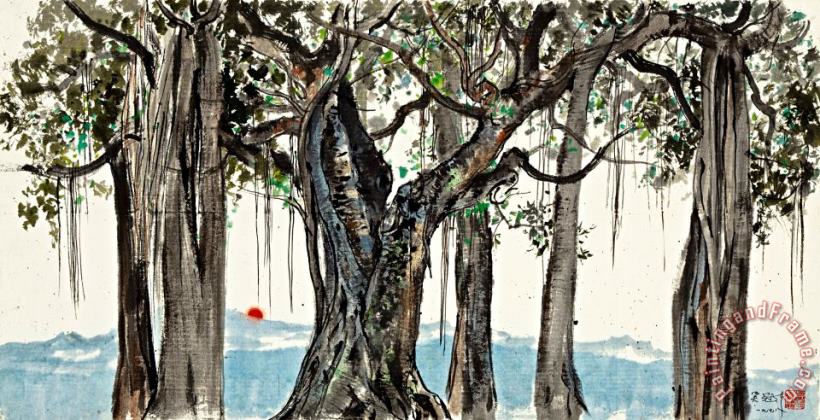 Wu Guanzhong Banyan Trees of Xishuangbanna, 1978 Art Print