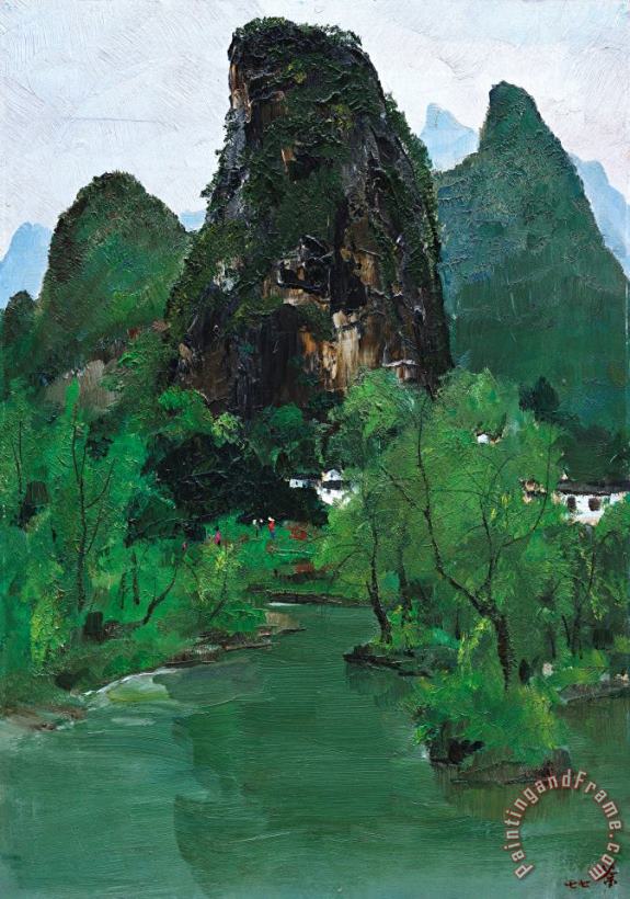 Wu Guanzhong By The Side of The Li River (i), 1977 Art Painting