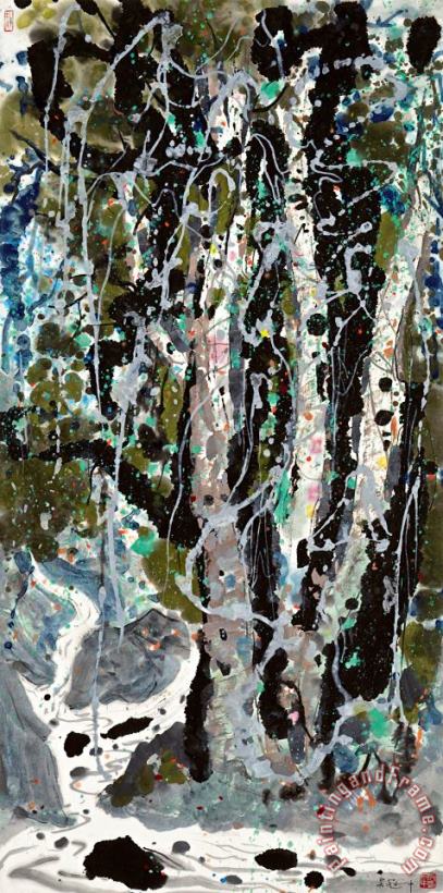 Wu Guanzhong Forest And Streams Art Print