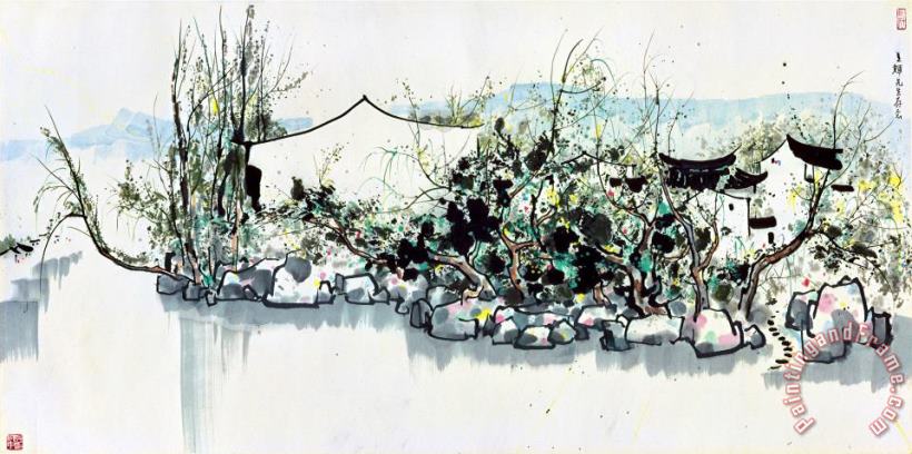 Wu Guanzhong Gardens of Jiangnan Art Painting