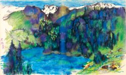 Wu Guanzhong Heavenly Lake in Xinjiang, 1981