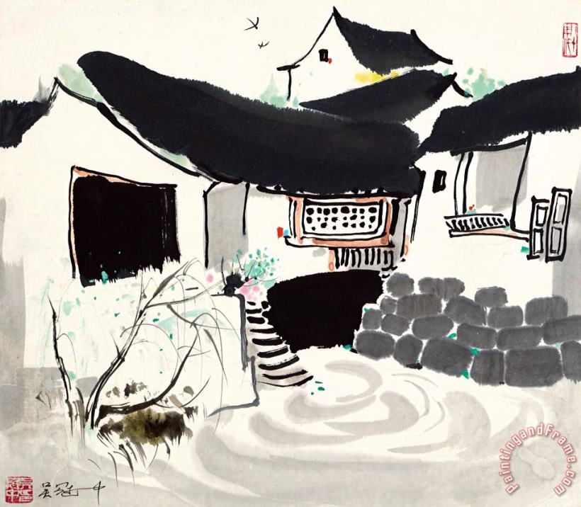 Wu Guanzhong Home Art Print