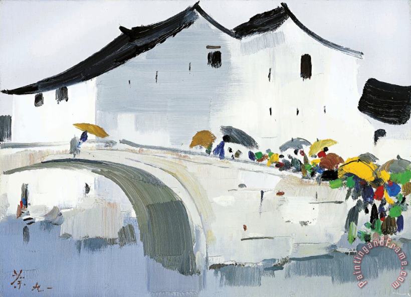 Hometown, 1991 painting - Wu Guanzhong Hometown, 1991 Art Print