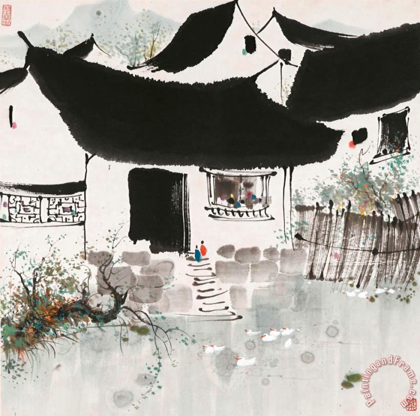 Wu Guanzhong Hometown of Lu Xun Art Painting