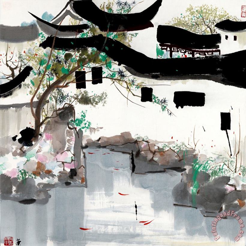 Wu Guanzhong Jiangnan Spring Art Print