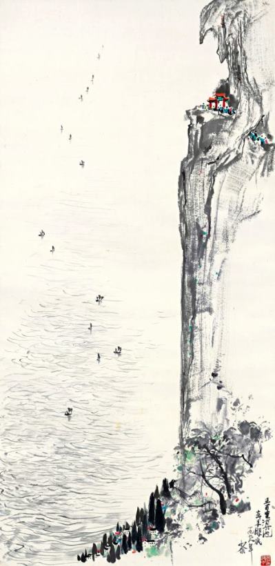 Kunming Lake, 1978 painting - Wu Guanzhong Kunming Lake, 1978 Art Print