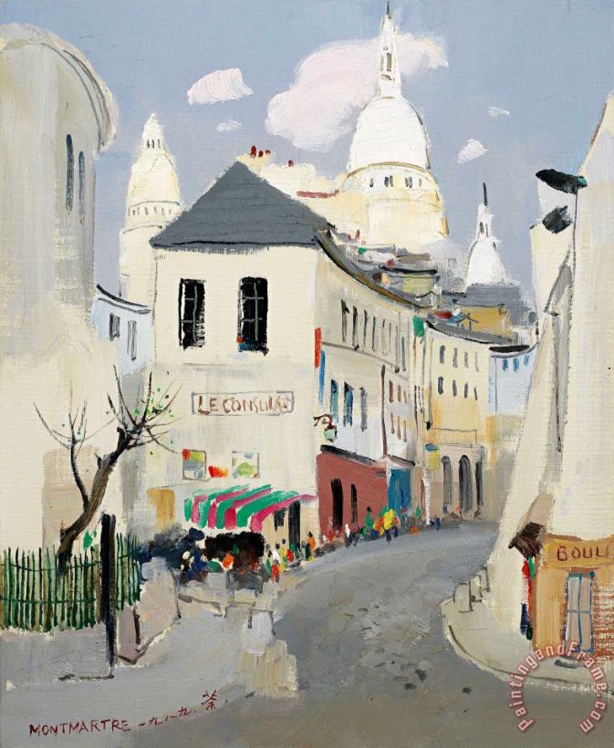 Montmartre of Paris (v), 1989 painting - Wu Guanzhong Montmartre of Paris (v), 1989 Art Print