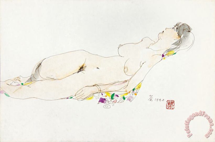 Wu Guanzhong Nude No.15, 1990 Art Painting