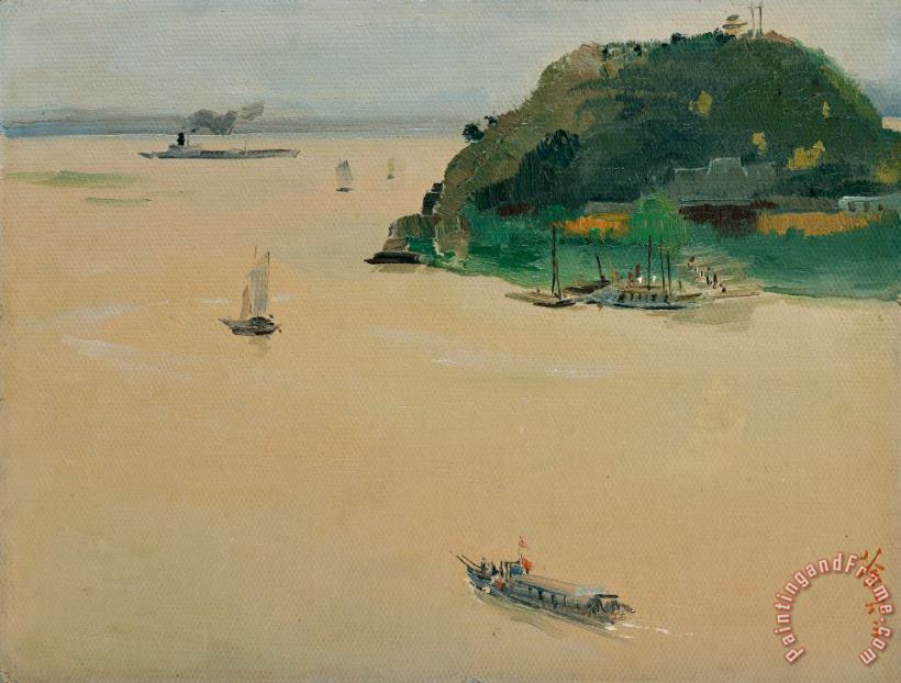 Old Pier at Guazhou, 1963 painting - Wu Guanzhong Old Pier at Guazhou, 1963 Art Print