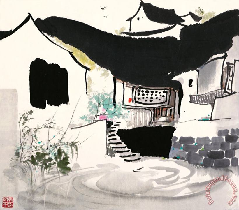 Wu Guanzhong Residence Art Print
