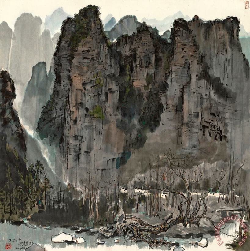Wu Guanzhong Scenery of Zhangjiajie, 1979 Art Painting