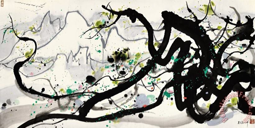 Wu Guanzhong Soul of The Pine 松魂 Art Painting