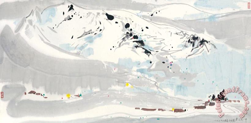 Spring Snow painting - Wu Guanzhong Spring Snow Art Print