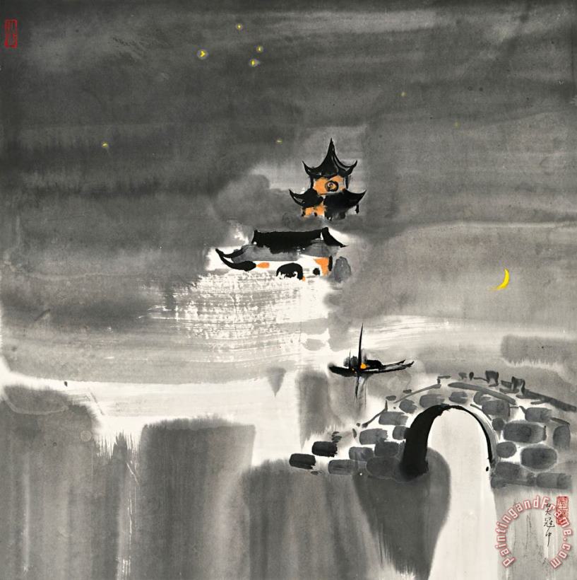 Wu Guanzhong Starry Night Art Painting