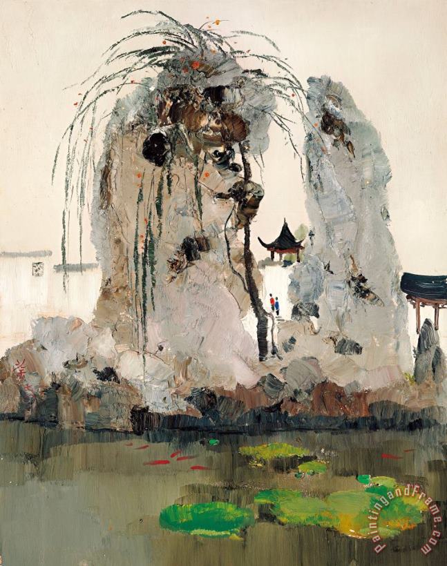Wu Guanzhong The Garden (the Garden in Jiang Nan), 1978 Art Painting
